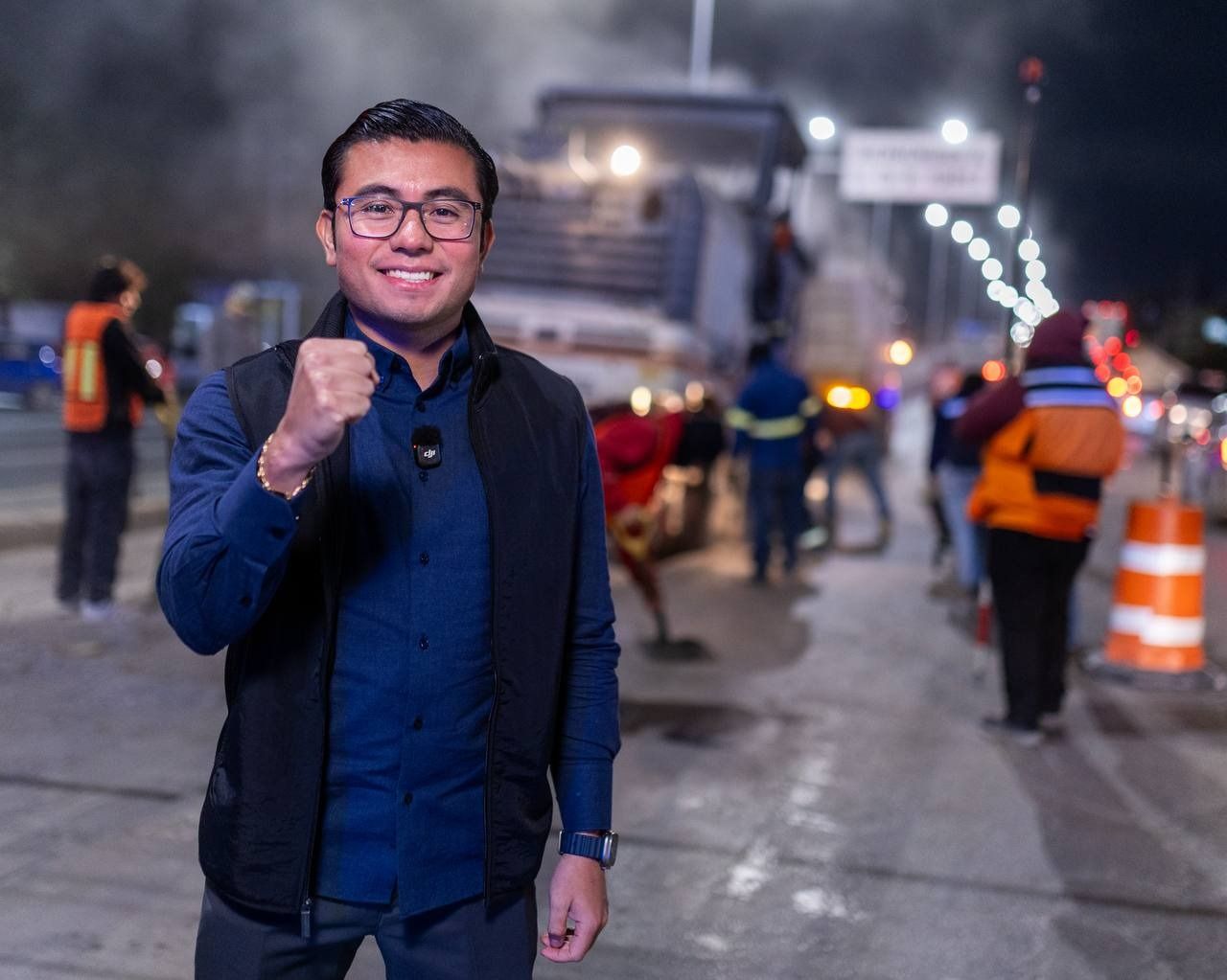 Félix Arratia pone en marcha pavimentación histórica en avenida Benito Juárez