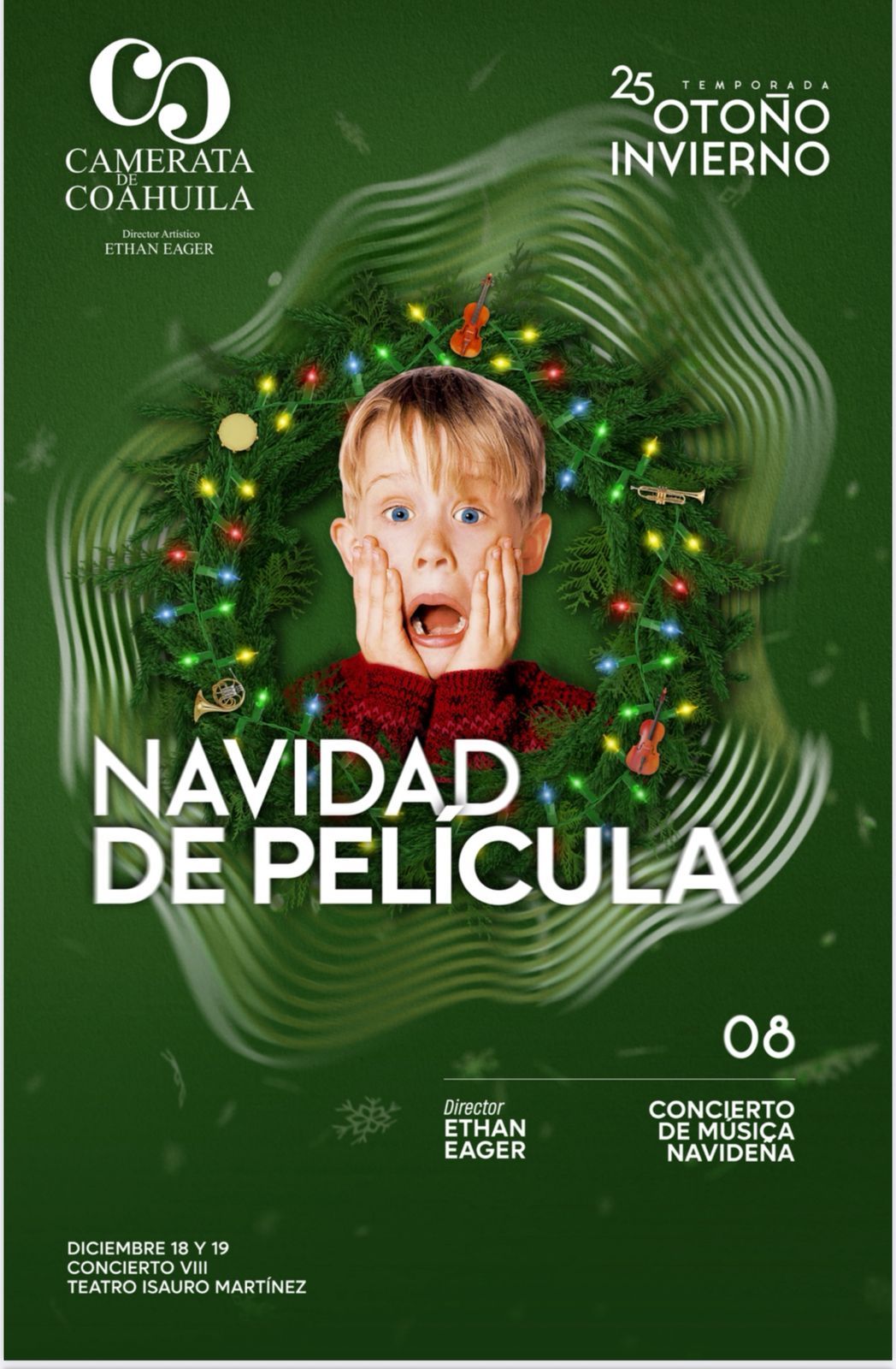 Camerata de Coahuila despide su Temporada Otoño-Invierno 2025 con “Navidad de Película”