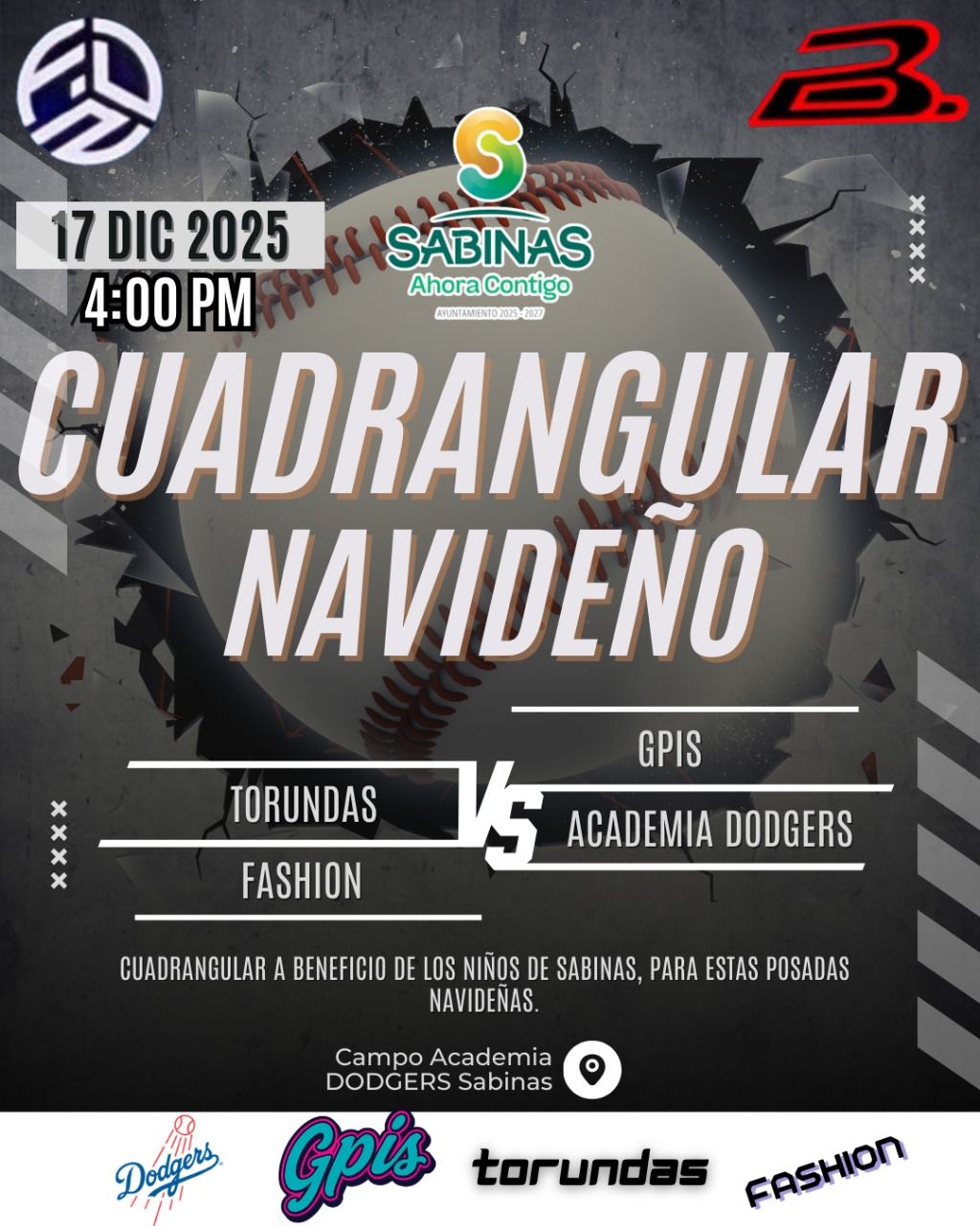 Chano Díaz invita al Cuadrangular Navideño de Softbol: una tarde de deporte que se convierte en sonrisas