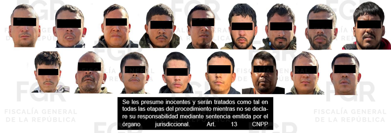 Vincula FGR a 17 personas por portación de arma de uso exclusivo del ejército en Nuevo León