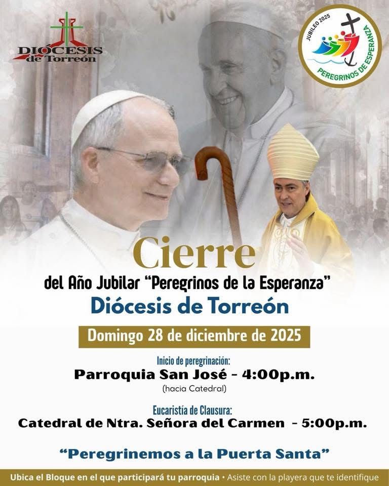 Convocan a peregrinación y misa de clausura del Año Jubilar en la Catedral del Carmen