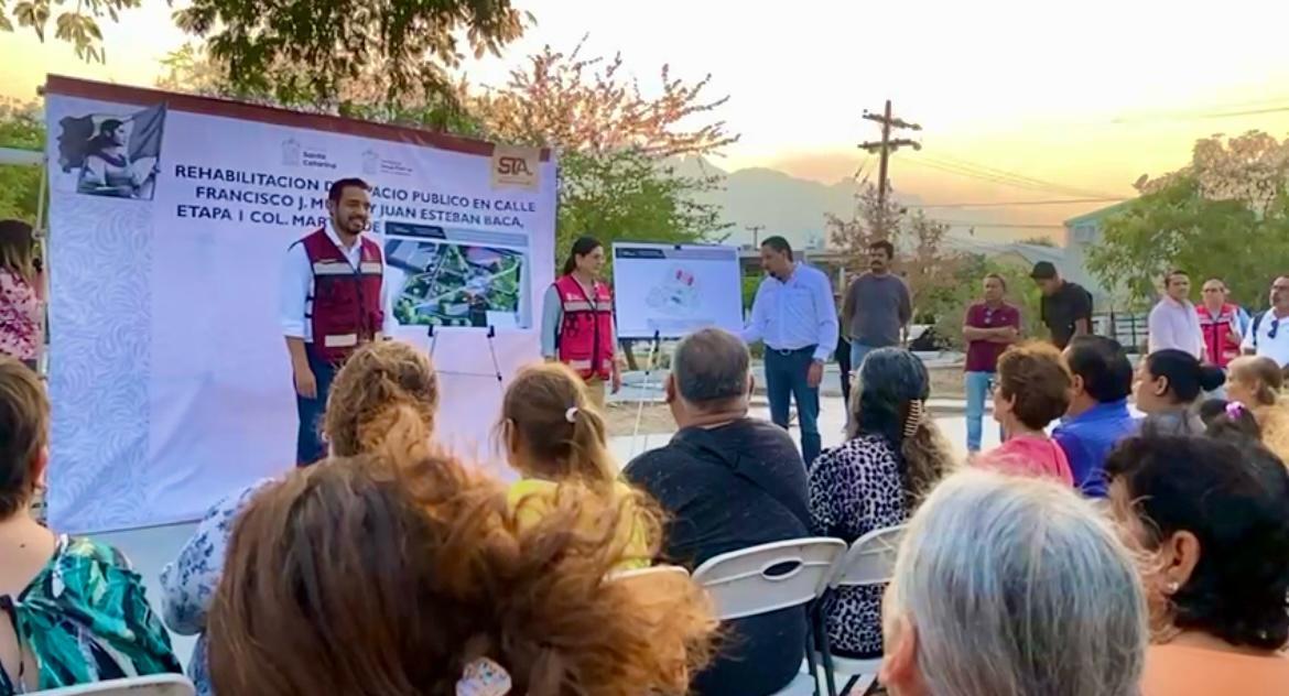 Adelanta Jesús Nava Navidad a vecinos con rehabilitación de espacios públicos