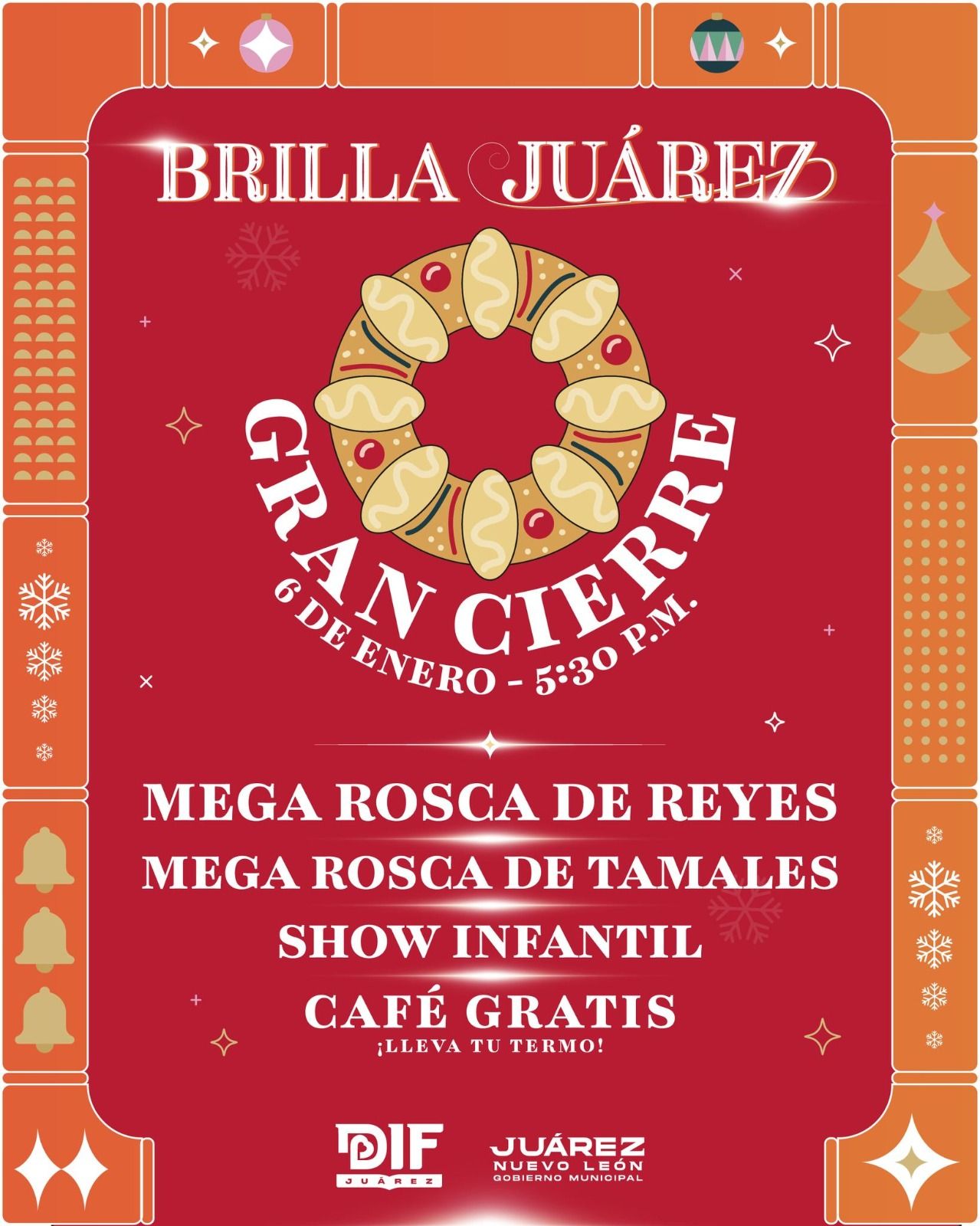 Juárez celebrará el cierre de Brilla Juárez con Mega Rosca de Reyes