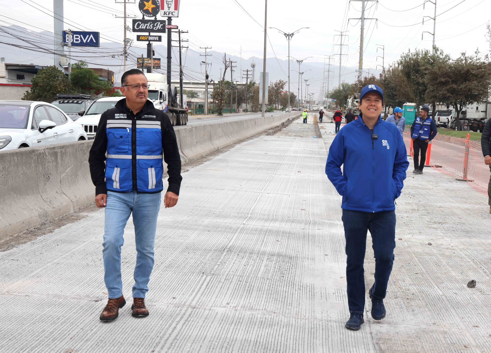 Reporta 60% de avance reconstrucción de Av. López Mateos en San Nicolás; Supervisa Daniel Carrillo obras en proceso
