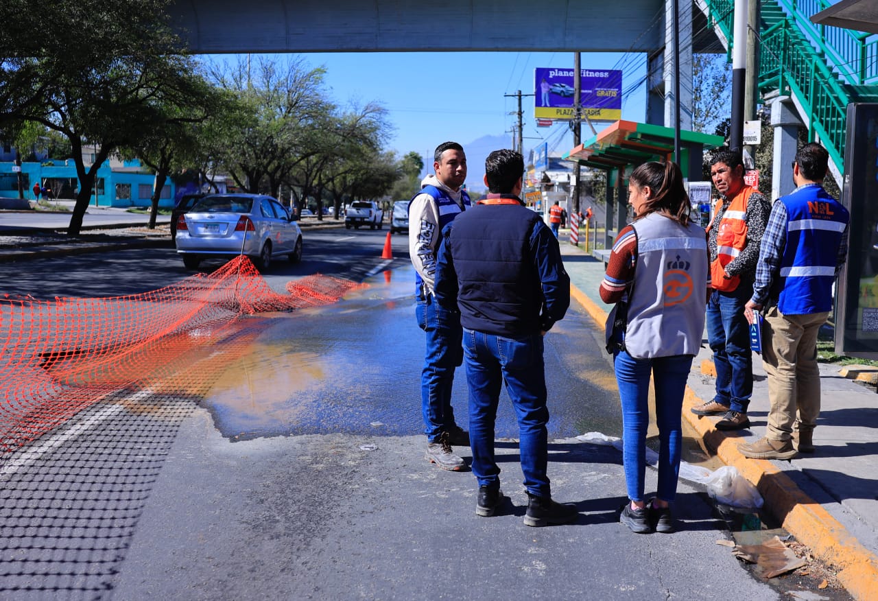 Habilitará Guadalupe contraflujo en Av. Eloy Cavazos por reparación de fuga