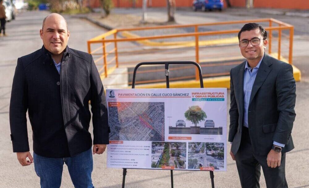 Juárez avanza con nueva obra pluvial en Cuco Sánchez
