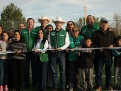 Entrega Gabriel Elizondo rehabilitación de plaza y cancha en zona rural de Morelos