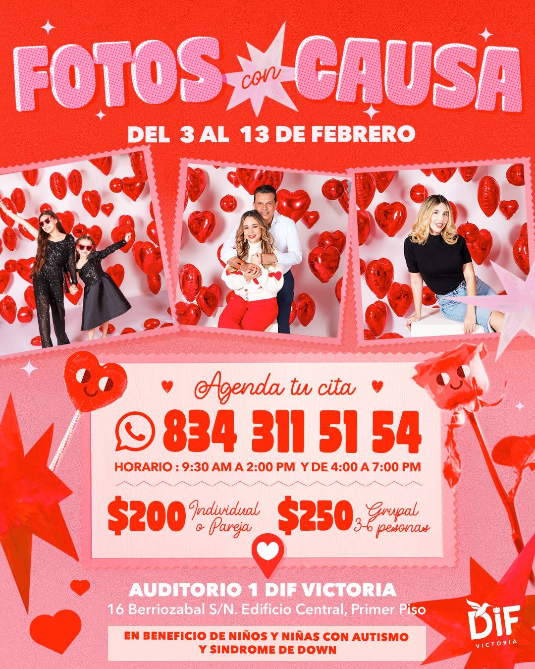 Invitan DIF Victoria y Lucy de Gattás a participar en “Fotos con Causa”