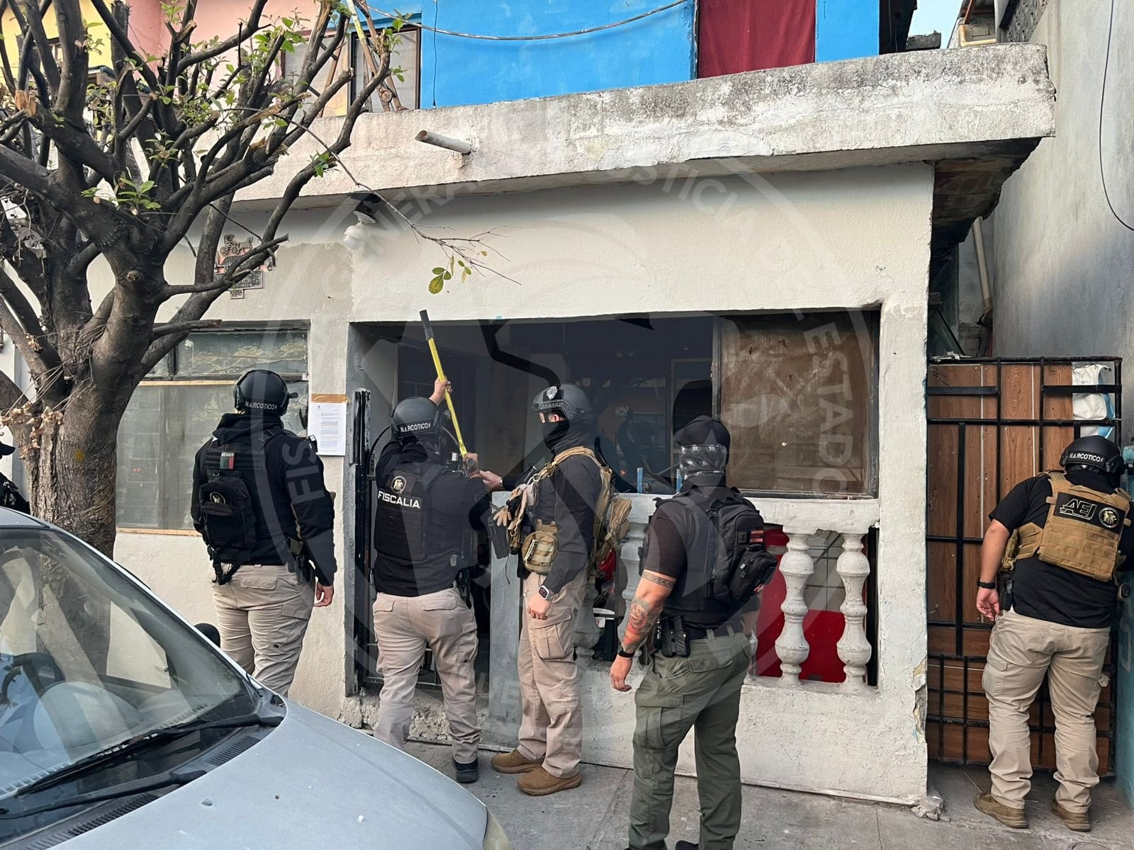 Cateos de Fiscalía de Nuevo León contra el narcomenudeo dejan dos detenidos en San Nicolás de los Garza